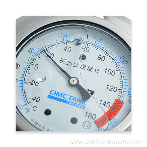 industrial bimetal thermometer gauge